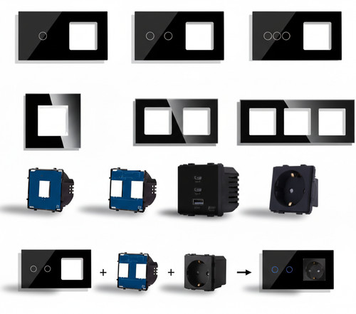 Glas lichtschalter steckdose - glas, lichtschalter,